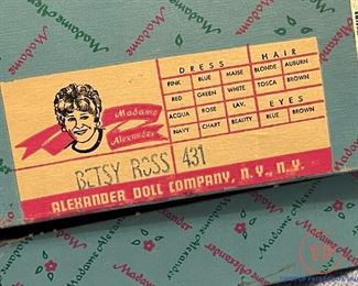 MADAME ALEXANDER Betsy Ross Doll in Original Box