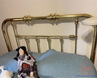 Vintage Brass Headboard Single Bed