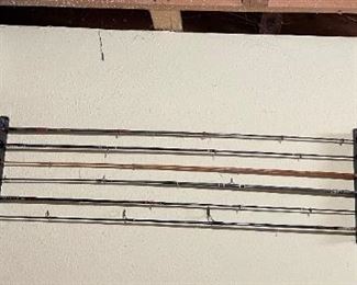 Fishing Poles with Wall Hanger