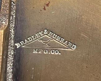 Vintage Arts & Crafts BRADLEY & HUBBARD Brass Desk Set
