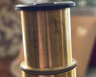 Early FRANCE Field / Pocket Microscope with Case