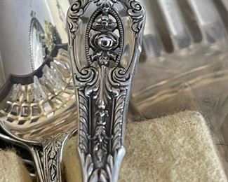 Wallace STERLING SILVER Flatware Set - Rose Point Pattern