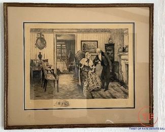 Signed Etching "For Fifty Years" by WALTER DENDY SADLER