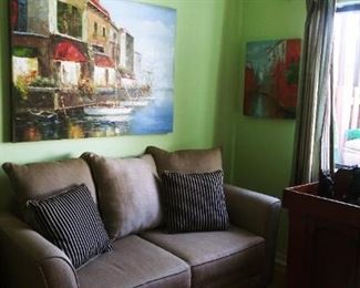 LOVESEAT, MORE VENETIAN PICTURES,  OIL ON CANVAS 