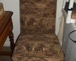 African print parsons style chair