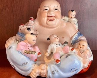 Item 16:  Vintage Japanese Buddha and Children - 6.5": $125