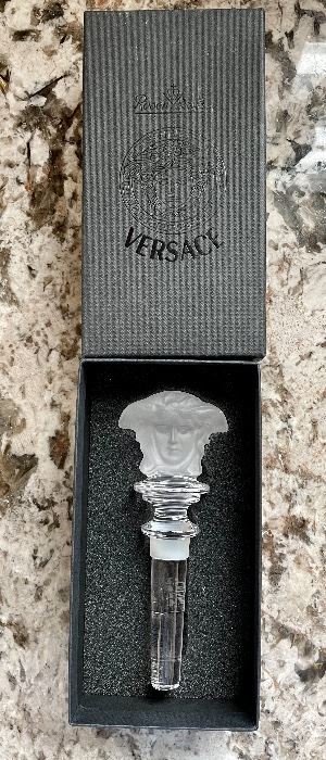 Item 40:  Versace "Medusa" Crystal Wine Stopper:  $75