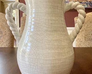 Item 116:  Double Handled Vase - 6" x 12.5": $14