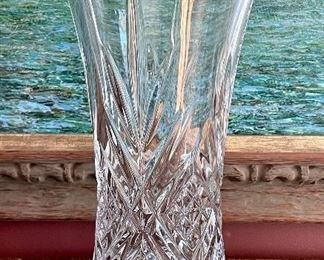 Item 135:  Pressed Glass Vase - 6.5" x 11.75": $16