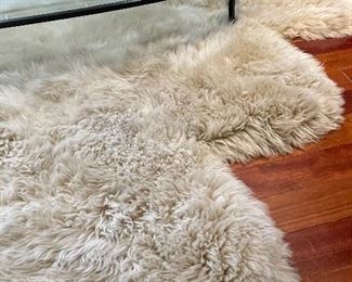Item 191:  Sheepskin Rug - 84" x 77": $175