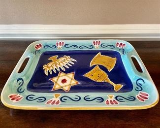 Item 221:  Jewish Platter - 14.25" x 18.25":  $22