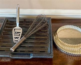 Item 231:  Baking Pan, Whisk, Pie Server, and Quiche Pans:  $24