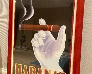Item 267:  Framed Habanas Quality Cigars Print by Steve Forney - 20.75" x 30.5": $125