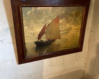 The Fisherman Vintage Painting