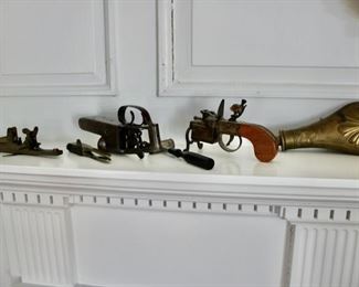 Antique gun parts, Dunhill Tinder pistol lighter