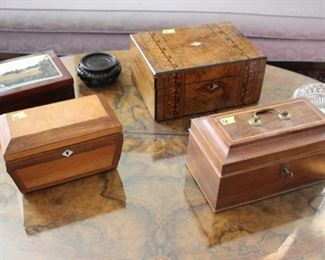 Collection vintage boxes / lap desk