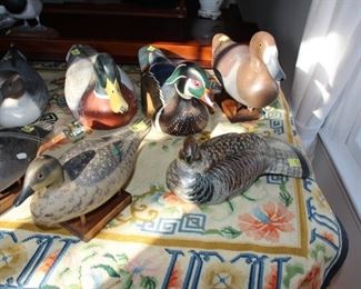Collection of duck / bird decoys - Wildfowler, Veasey, Chris Olson