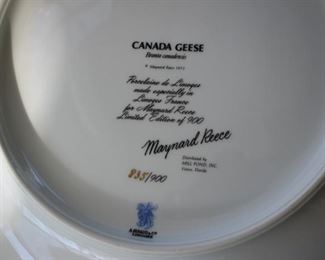 Limoges / vtg Abercrombie & Fitch plates - some hand painted signed F. Vosmansky; Maynard Reece plates