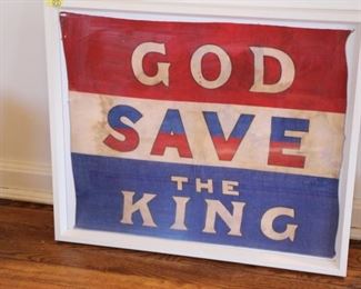 “God Save the King” print from Soicher Marin
