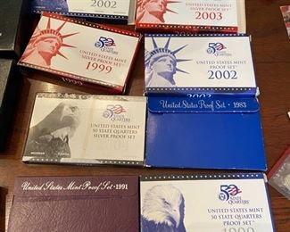 US & foreign coins - some mint sets