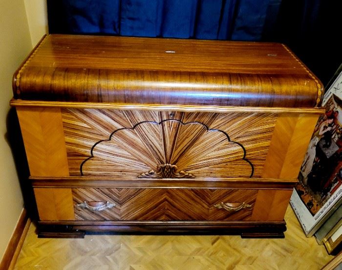 1 of 6 Vintage cedar chest with bottom drawer. Made by Dillingham Manufacturer Company -  Sheboygan Wisconsin. 