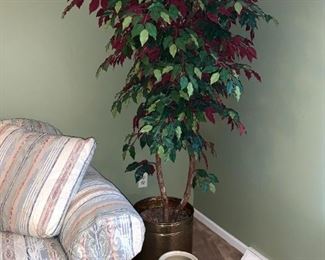 Silk Potted Plant & McCoy #1430 Bluefield Crock!