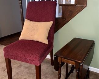 Moultrie Post Form Chair & Vintage Drop Leaf Side Table!