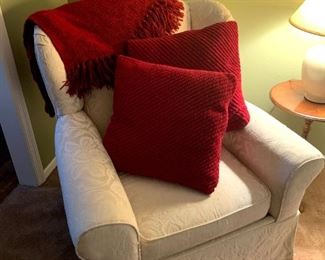 Beautiful Red Accent Throw & Pillows!