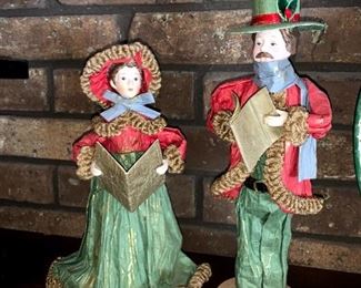 Vintage Paper Mache & Porcelain Carolers!