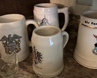 Air Force Academy stein and other steins