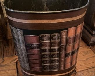 "Book" waste basket