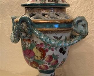 One of two urn/flower vase