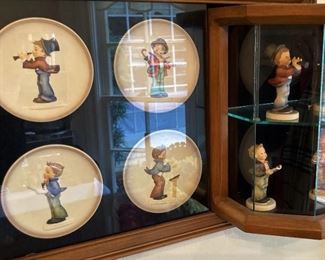 Unique display for Hummel plates and coordinating figurines