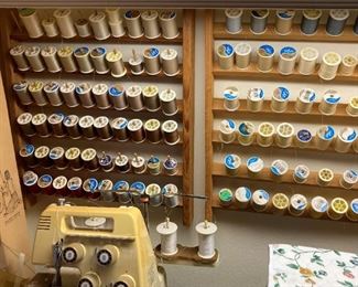 Over 200 spools of thread