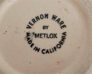 Vintage Vernon Ware by Metlox - made in California