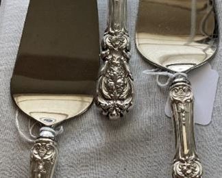 Francis I sterling silver cake servers