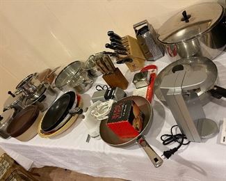 Pots and pans 
Small kitchen appliances 