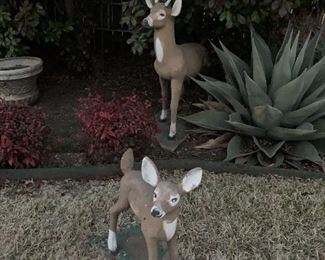 Cement Deer yard art 
