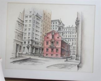 Signed,  STATE STREET LITHOGRAPH 