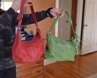 Green COACH BAG, Red TODS BAG