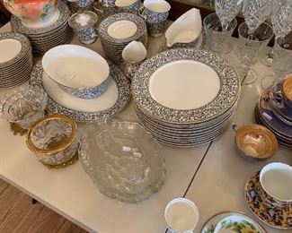 There are a total of two china sets in the sale, the second one is located in the kitchen and not pictured. 