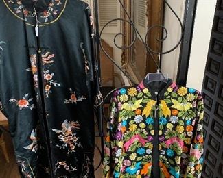 Intricate authentic Japanese women's wear, hand embroidered 