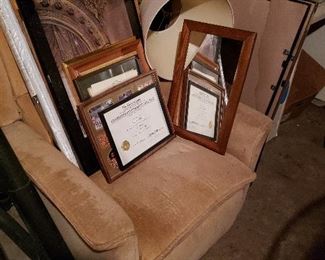 Variety of wall art and frames