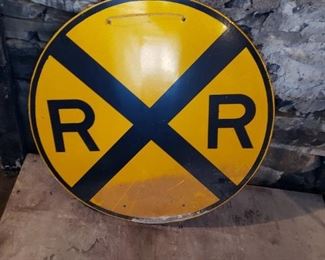 Metal RR sign