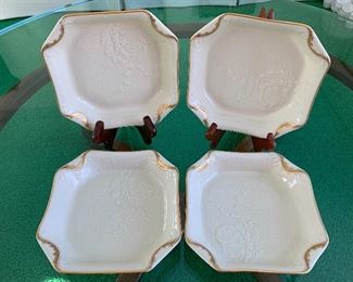 Four Square Vintage Plates by Haviland Limoges 