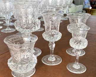 Antique Thomas Webb English Made Antique Engraved Glassware- Absolutely Beautiful! 