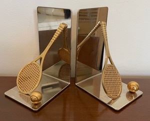 These mirrored metal bookends would be great for the tennis lover in your life! They are 5.5x3x4 inches.