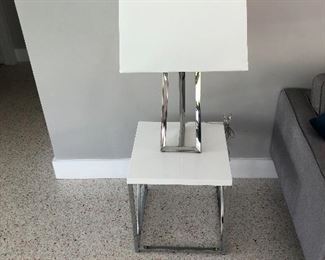 Pair of Side tables and pair of lamps