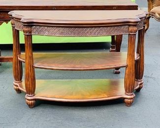 Solid Wood Side Board with Shelving 