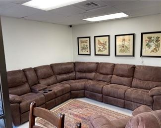 Jerome Furniture • Harrison Line Power Reclining Sectional with Heated Seats & Massager 